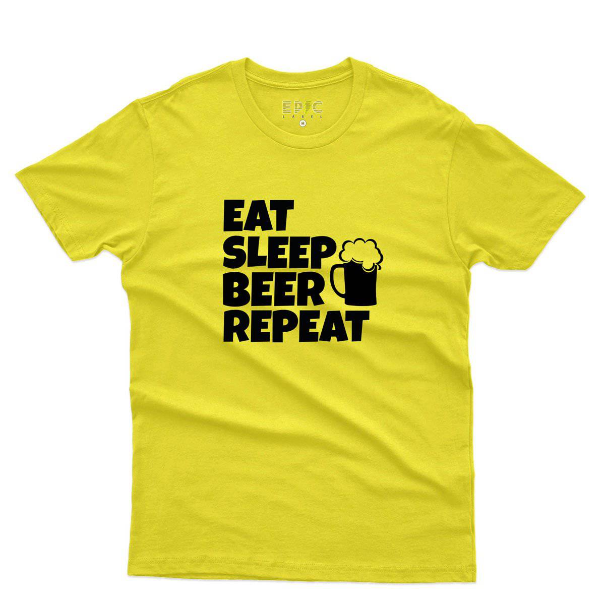 Epic Label Tshirt Eat Sleep Beer Repeat T-Shirt Pour Homme