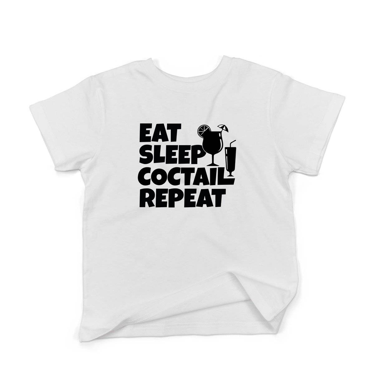 Epic Label Tshirt Eat Sleep Coctail Repeat T-Shirt Enfant