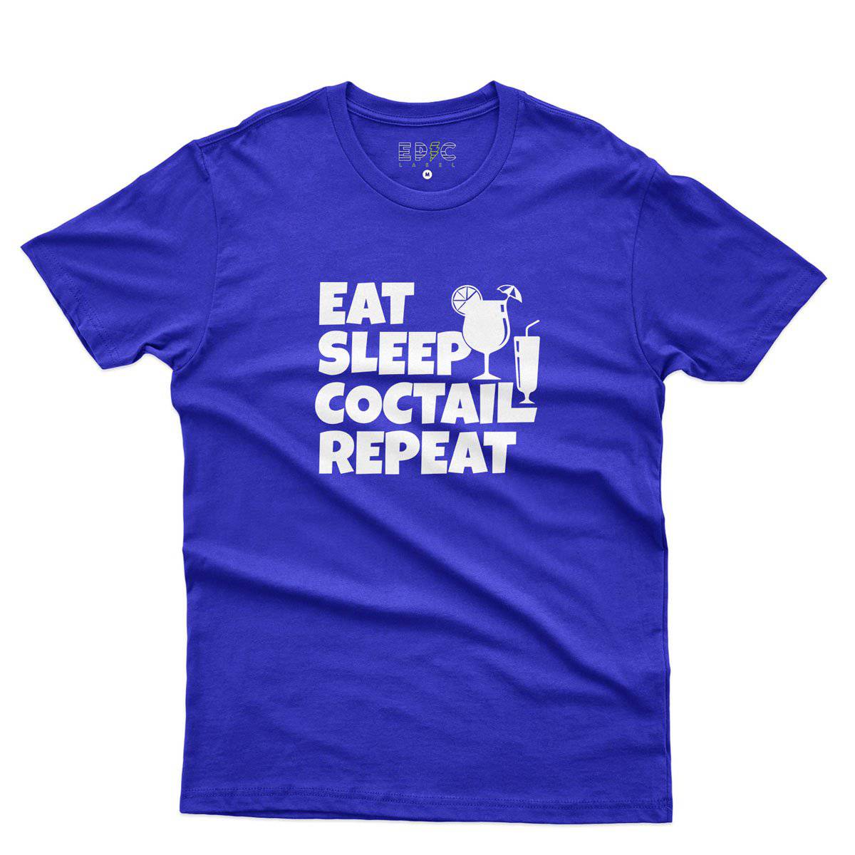 Epic Label Tshirt Eat Sleep Coctail Repeat T-Shirt Pour Homme