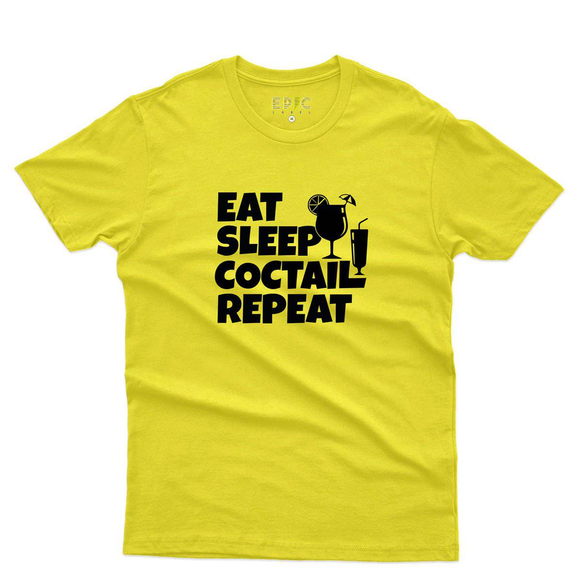 Epic Label Tshirt Eat Sleep Coctail Repeat T-Shirt Pour Homme