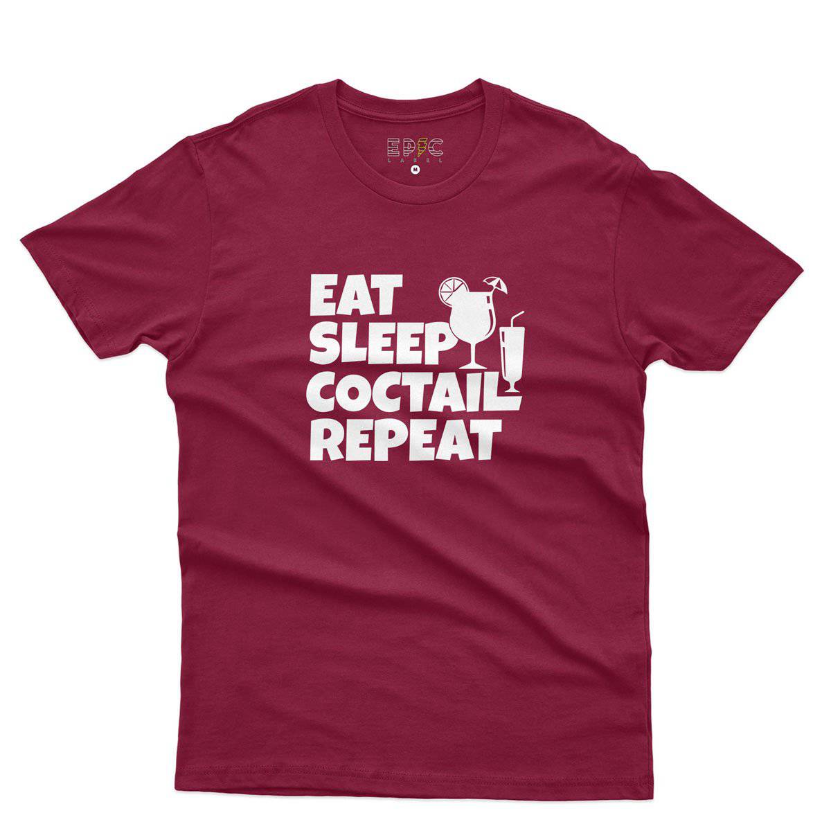 Epic Label Tshirt Eat Sleep Coctail Repeat T-Shirt Pour Homme