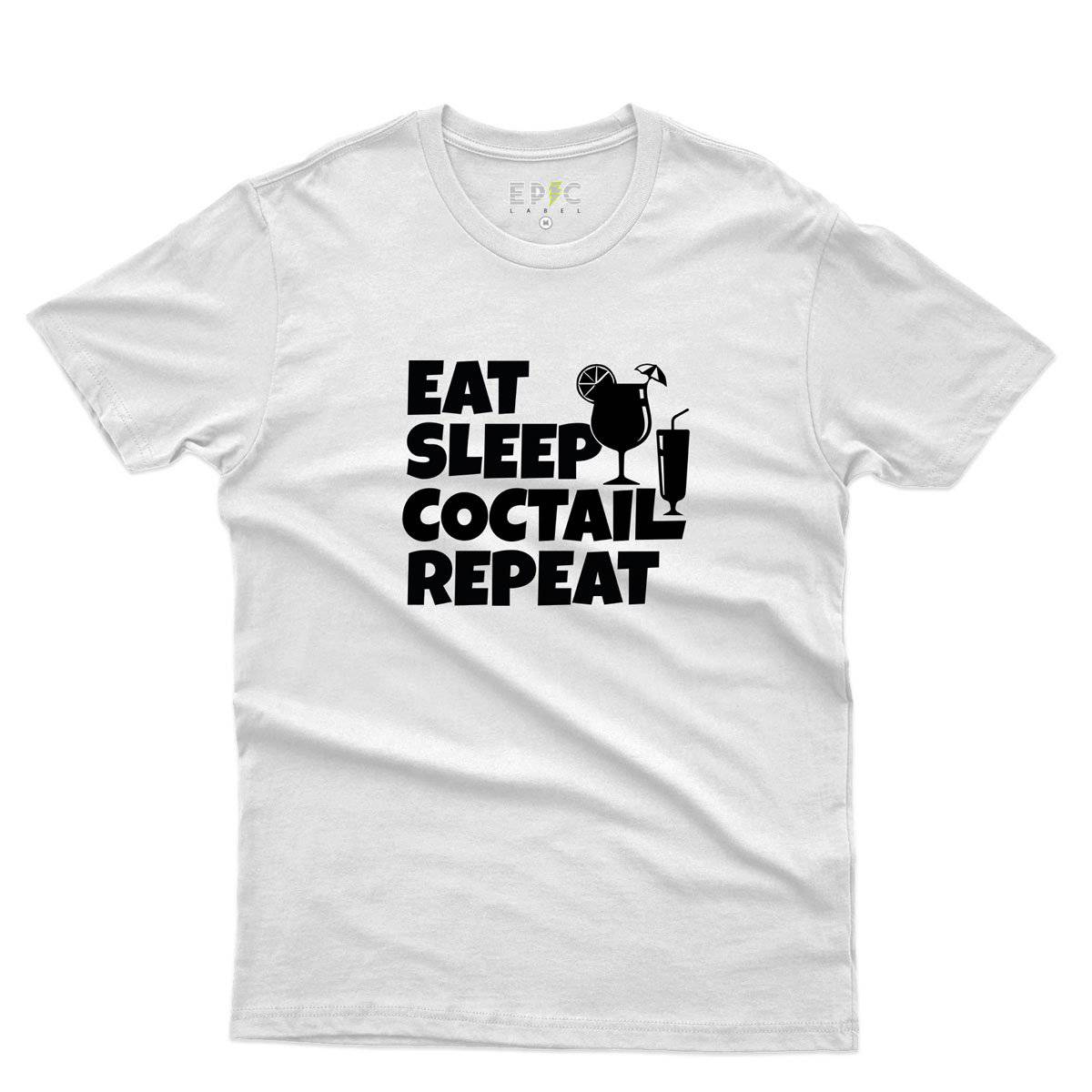 Epic Label Tshirt Eat Sleep Coctail Repeat T-Shirt Pour Homme