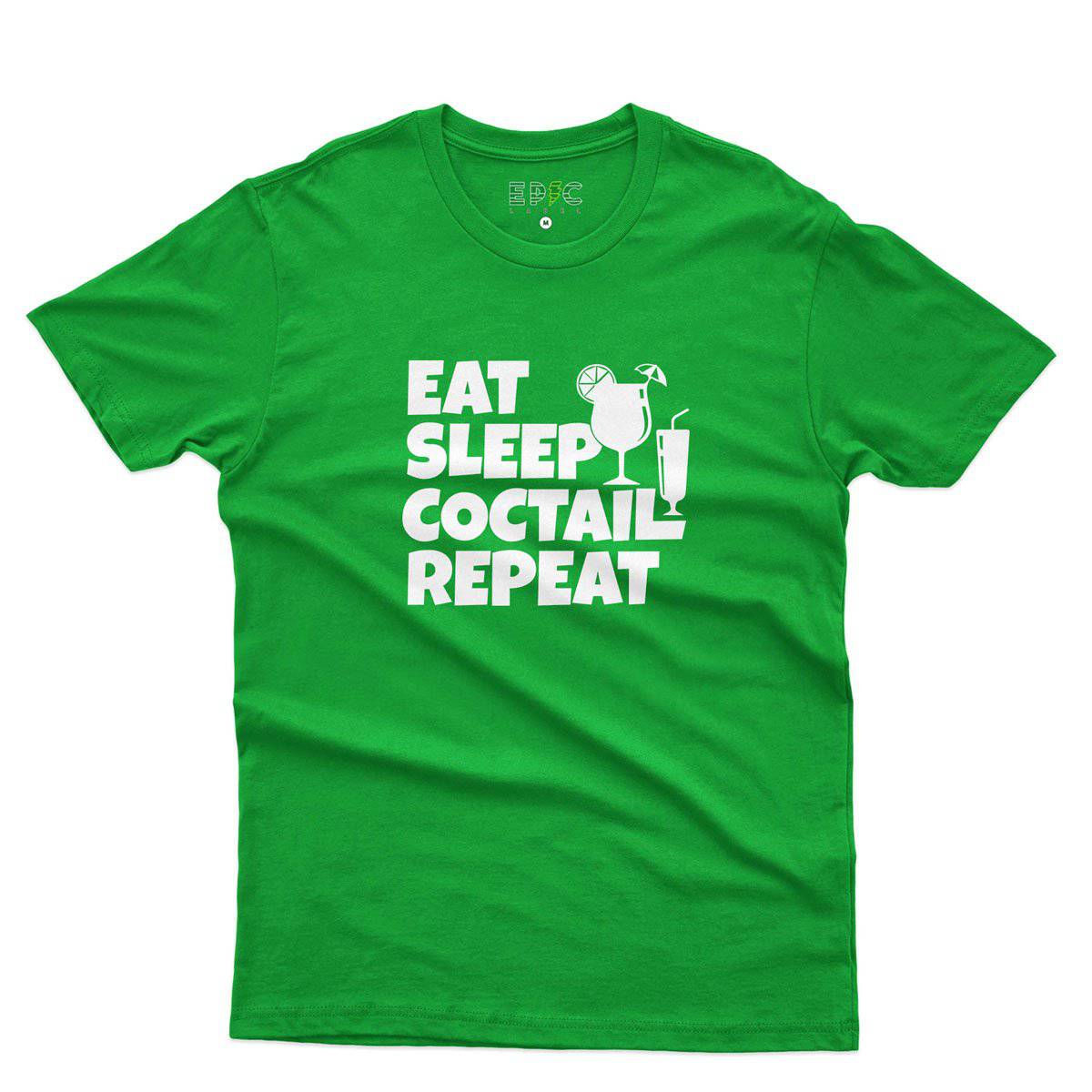 Epic Label Tshirt Eat Sleep Coctail Repeat T-Shirt Pour Homme