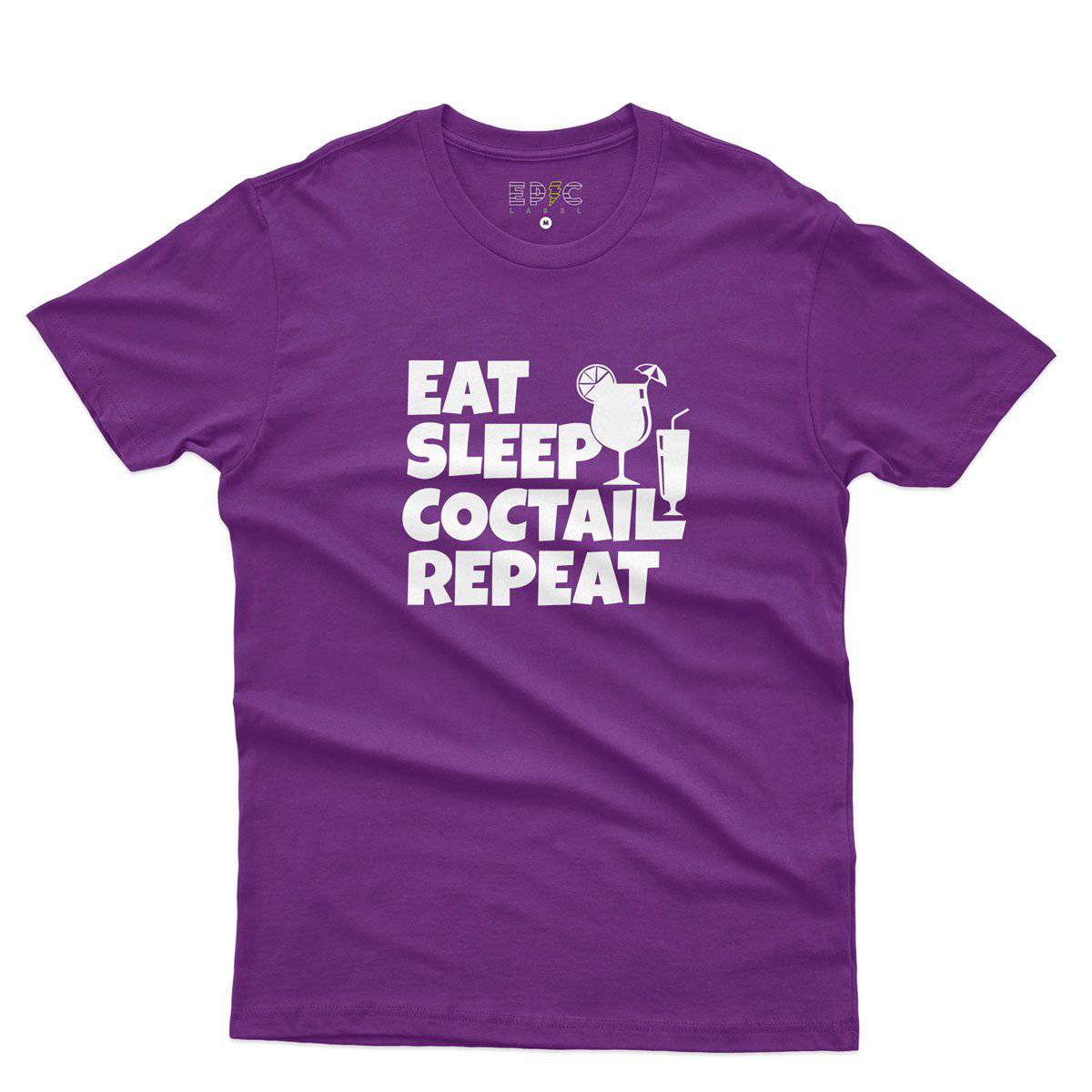 Epic Label Tshirt Eat Sleep Coctail Repeat T-Shirt Pour Homme