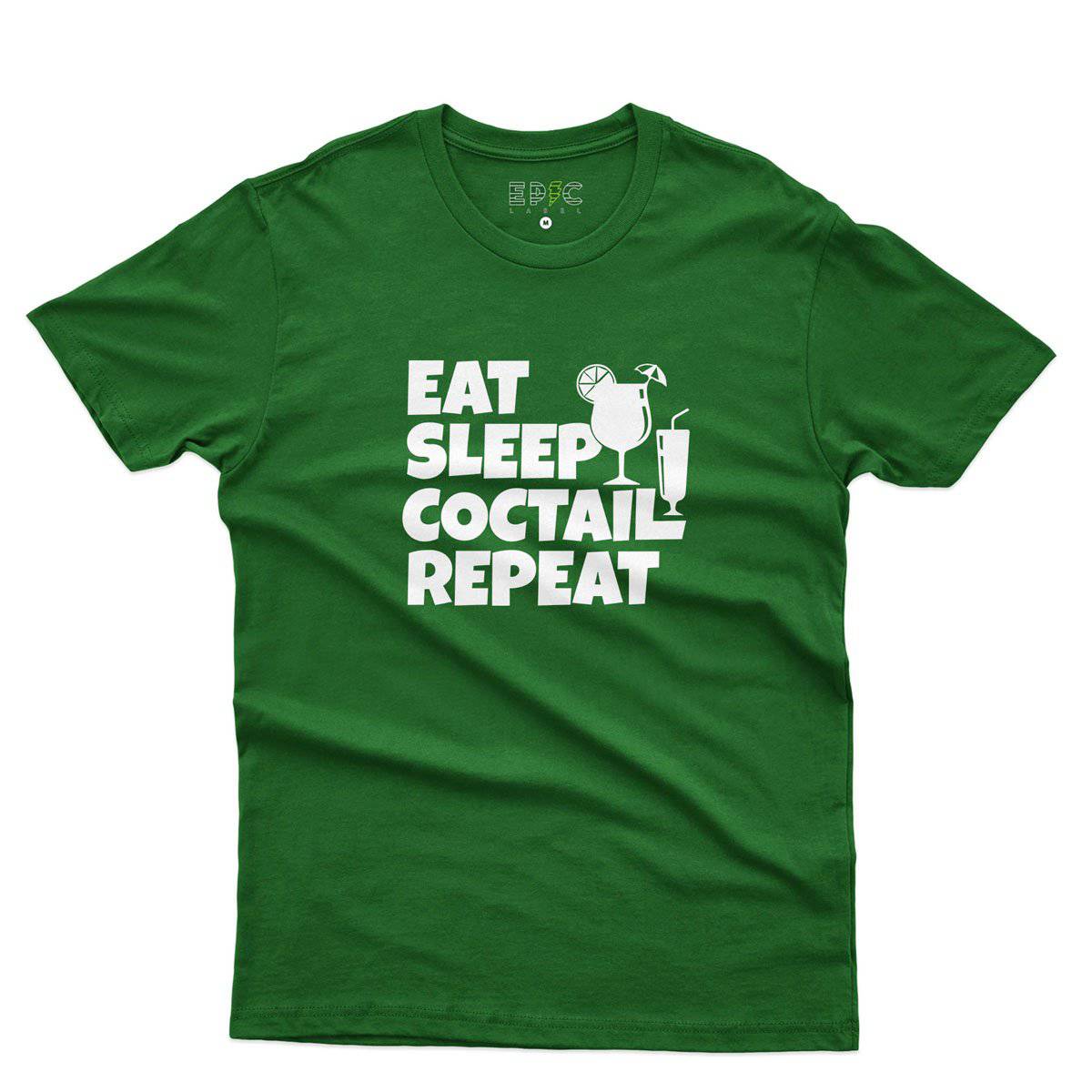 Epic Label Tshirt Eat Sleep Coctail Repeat T-Shirt Pour Homme