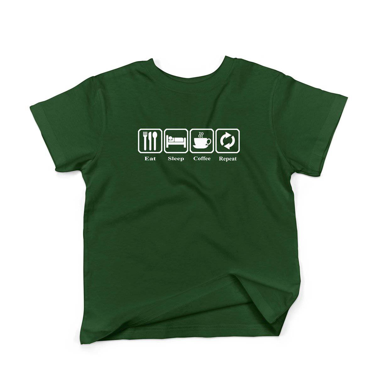 Epic Label Tshirt Eat Sleep Coffee Repeat T-Shirt Enfant