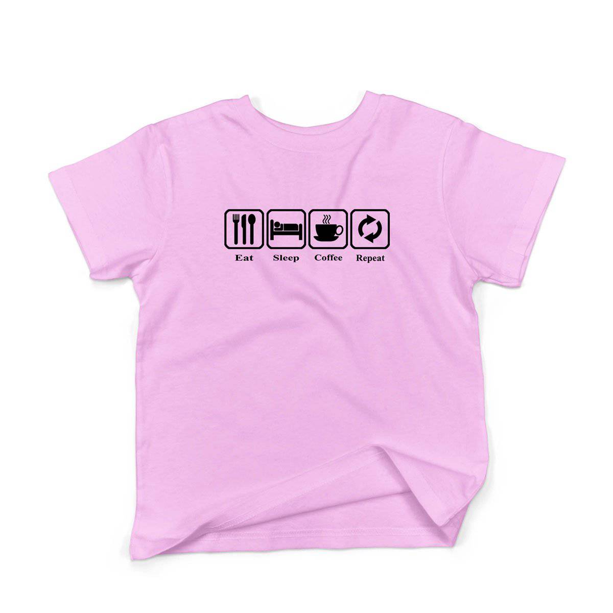 Epic Label Tshirt Eat Sleep Coffee Repeat T-Shirt Enfant