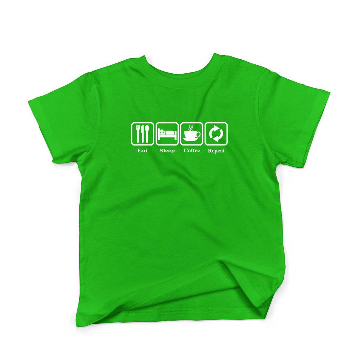 Epic Label Tshirt Eat Sleep Coffee Repeat T-Shirt Enfant
