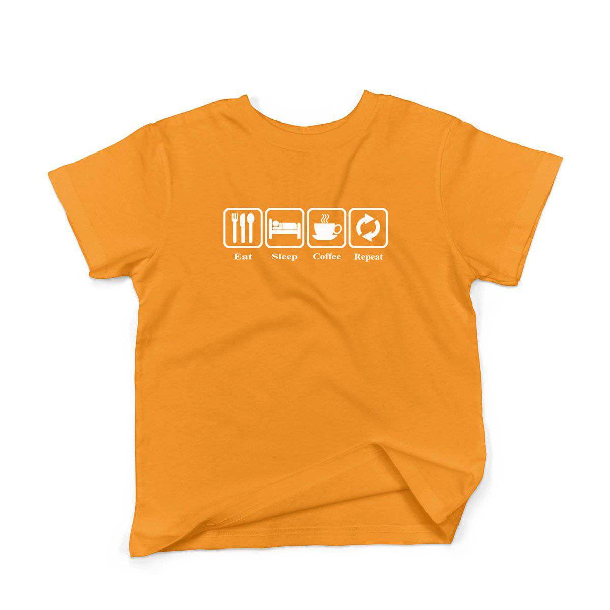 Epic Label Tshirt Eat Sleep Coffee Repeat T-Shirt Enfant