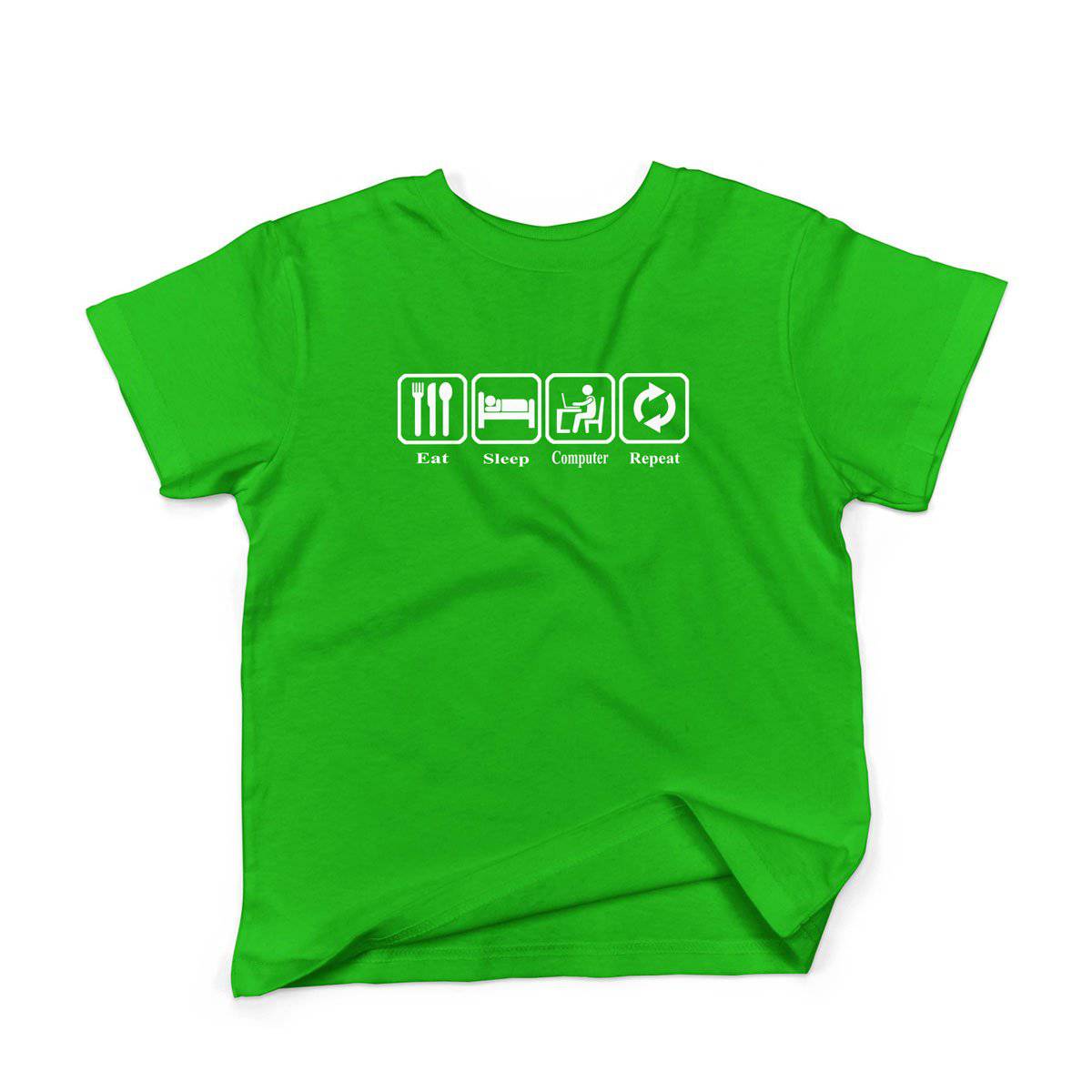 Epic Label Tshirt Eat Sleep Computer Repeat T-Shirt Enfant
