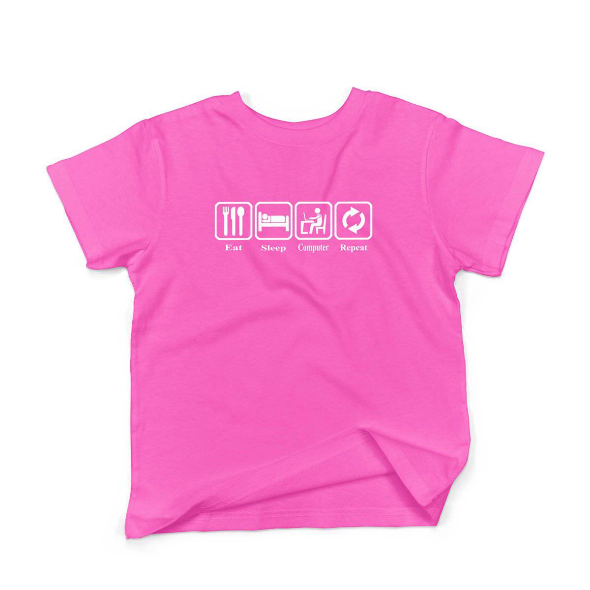 Epic Label Tshirt Eat Sleep Computer Repeat T-Shirt Enfant