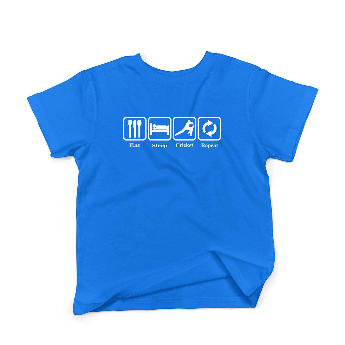 Epic Label Tshirt Eat Sleep Cricket Repeat T-Shirt Enfant