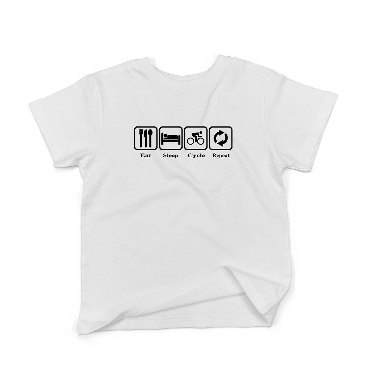Epic Label Tshirt Eat Sleep Cycle Repeat T-Shirt Enfant