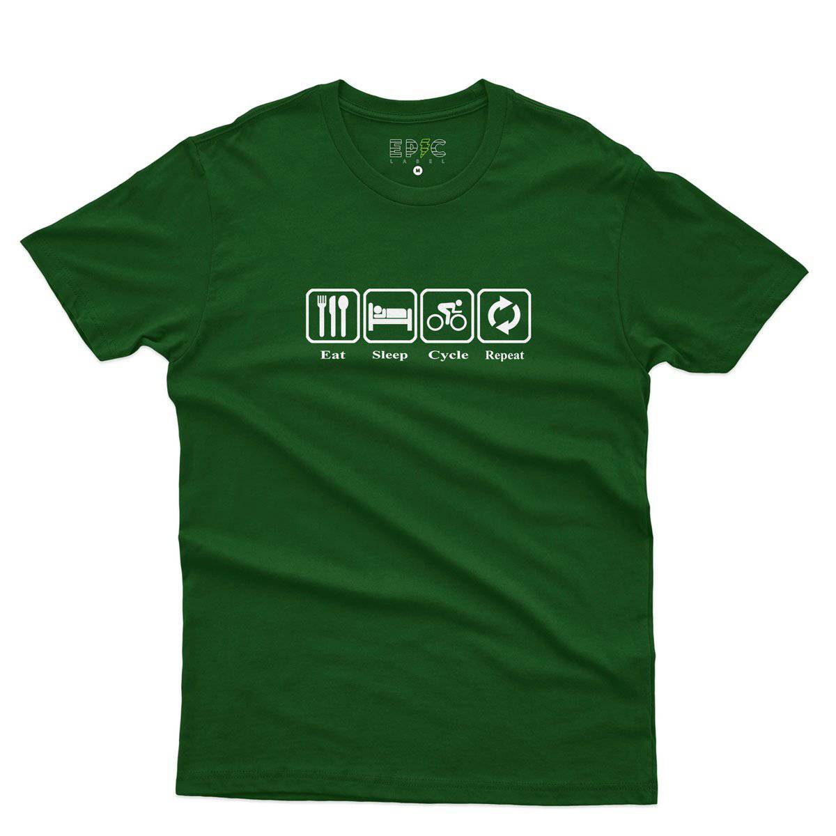 Epic Label Tshirt Eat Sleep Cycle Repeat T-Shirt Pour Homme
