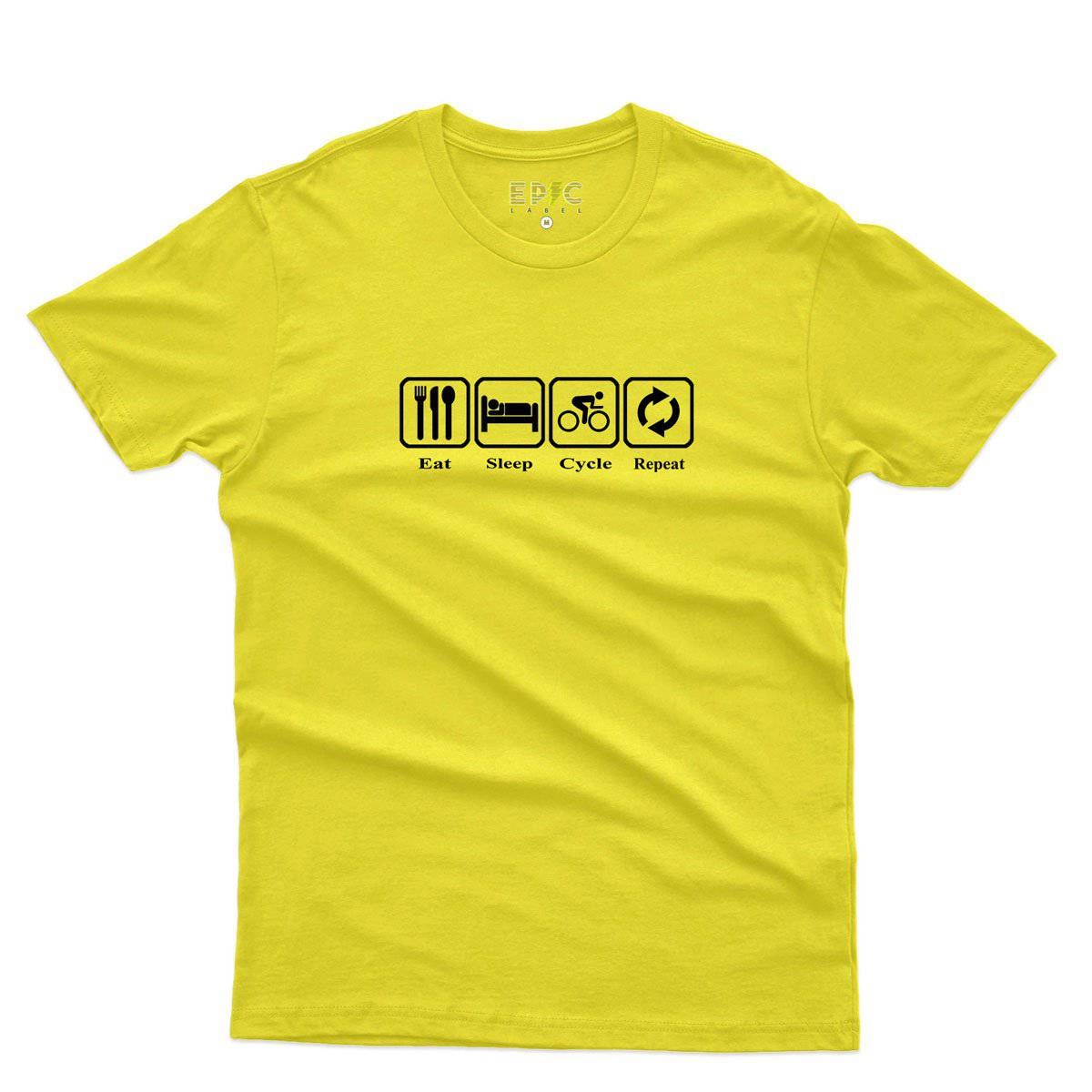 Epic Label Tshirt Eat Sleep Cycle Repeat T-Shirt Pour Homme