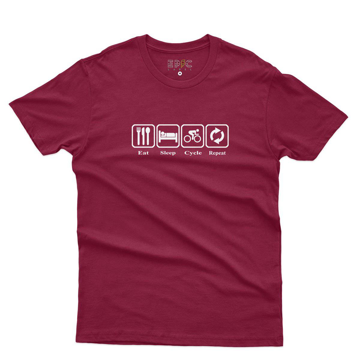Epic Label Tshirt Eat Sleep Cycle Repeat T-Shirt Pour Homme