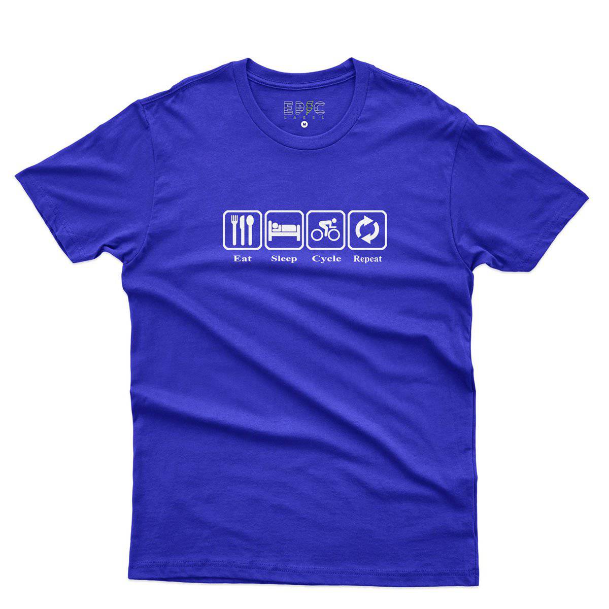 Epic Label Tshirt Eat Sleep Cycle Repeat T-Shirt Pour Homme