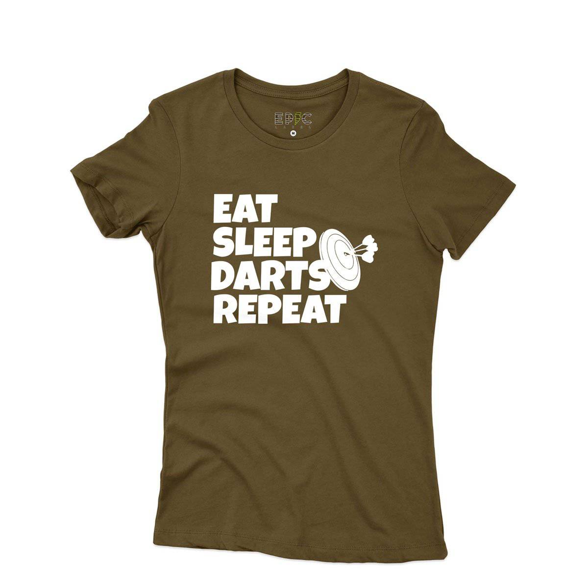 Epic Label Tshirt Eat Sleep Darts Repeat T-Shirt Pour Femme