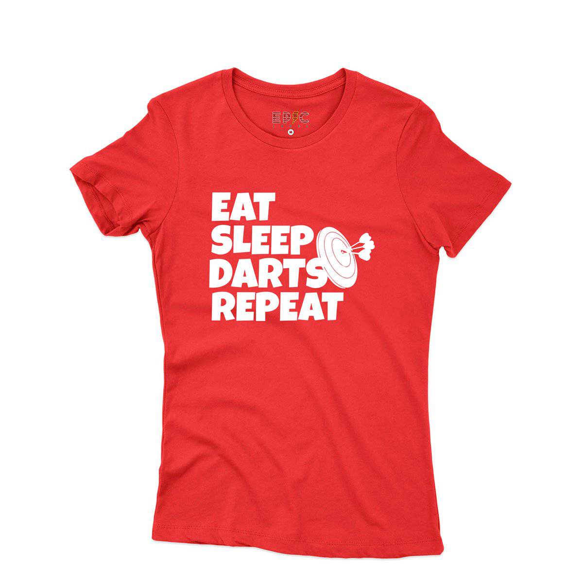 Epic Label Tshirt Eat Sleep Darts Repeat T-Shirt Pour Femme