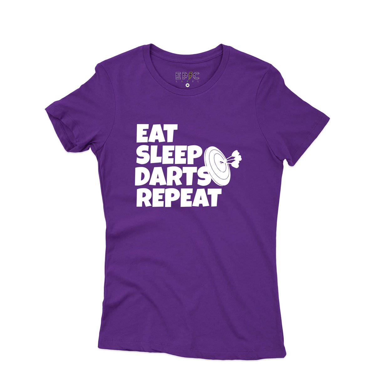 Epic Label Tshirt Eat Sleep Darts Repeat T-Shirt Pour Femme