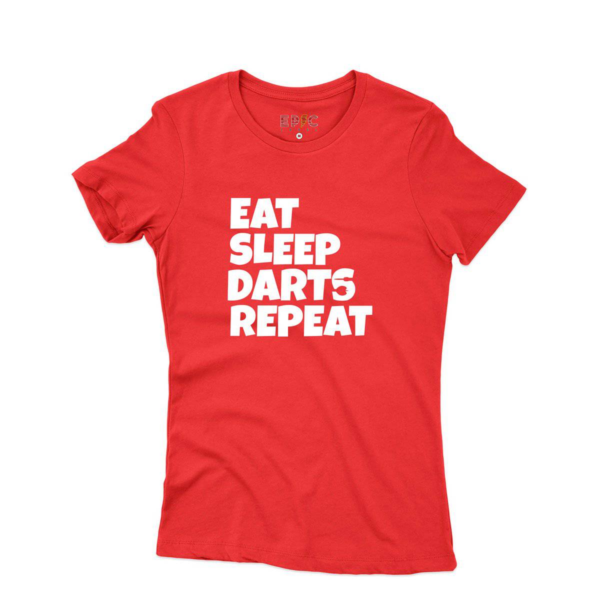 Epic Label Tshirt Eat Sleep Darts Repeat T-Shirt Pour Femme
