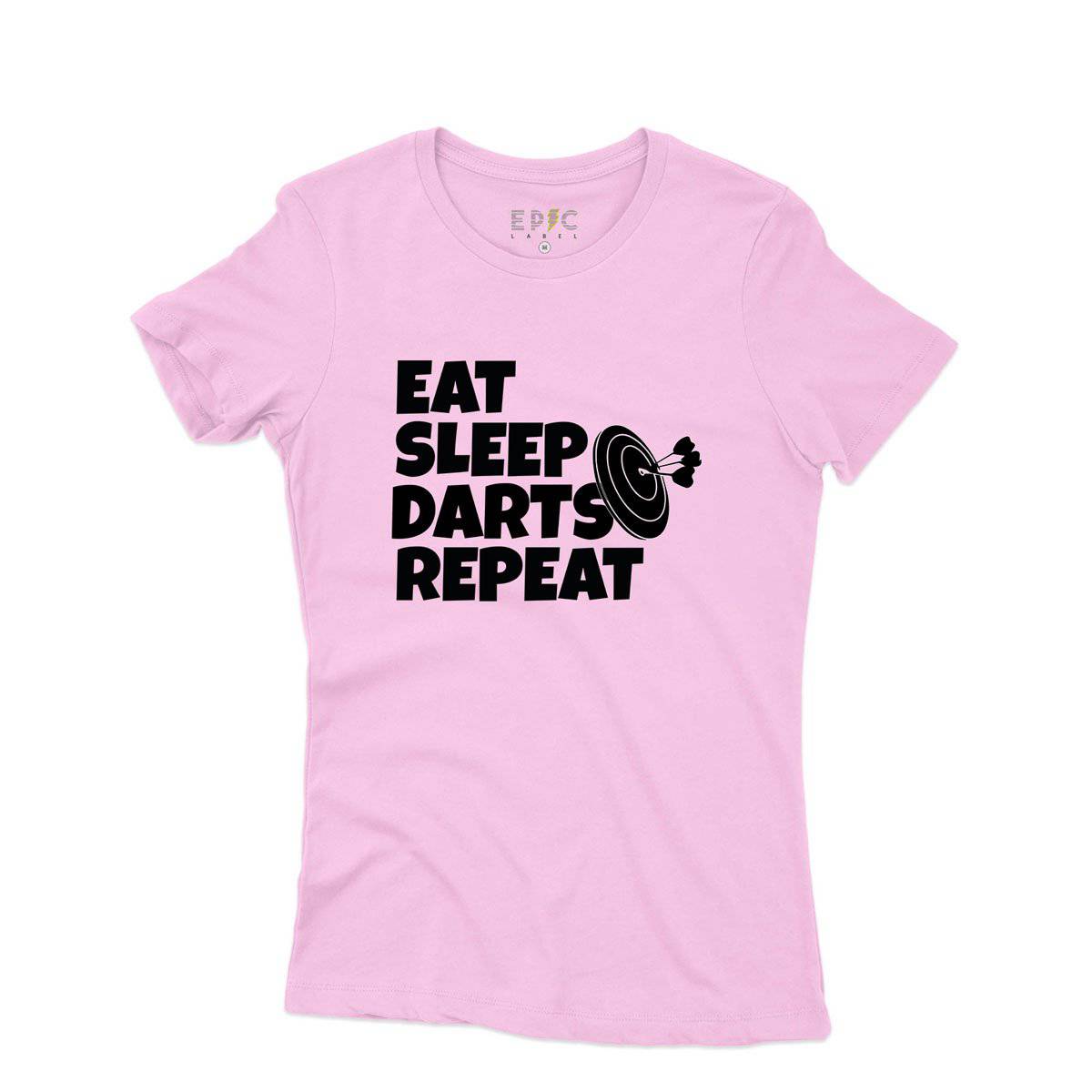 Epic Label Tshirt Eat Sleep Darts Repeat T-Shirt Pour Femme
