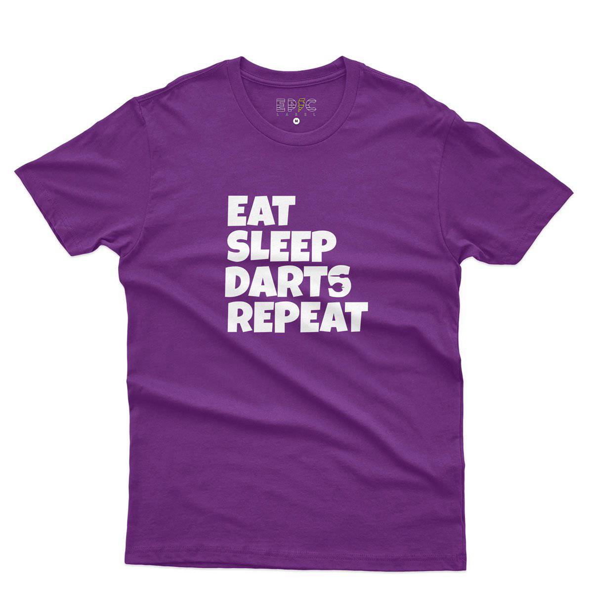 Epic Label Tshirt Eat Sleep Darts Repeat T-Shirt Pour Homme