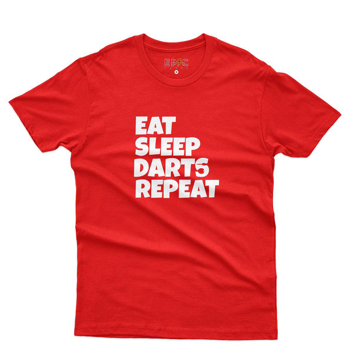 Epic Label Tshirt Eat Sleep Darts Repeat T-Shirt Pour Homme