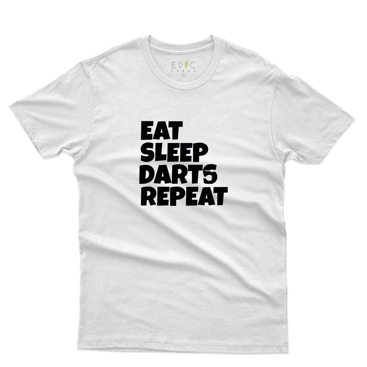 Epic Label Tshirt Eat Sleep Darts Repeat T-Shirt Pour Homme