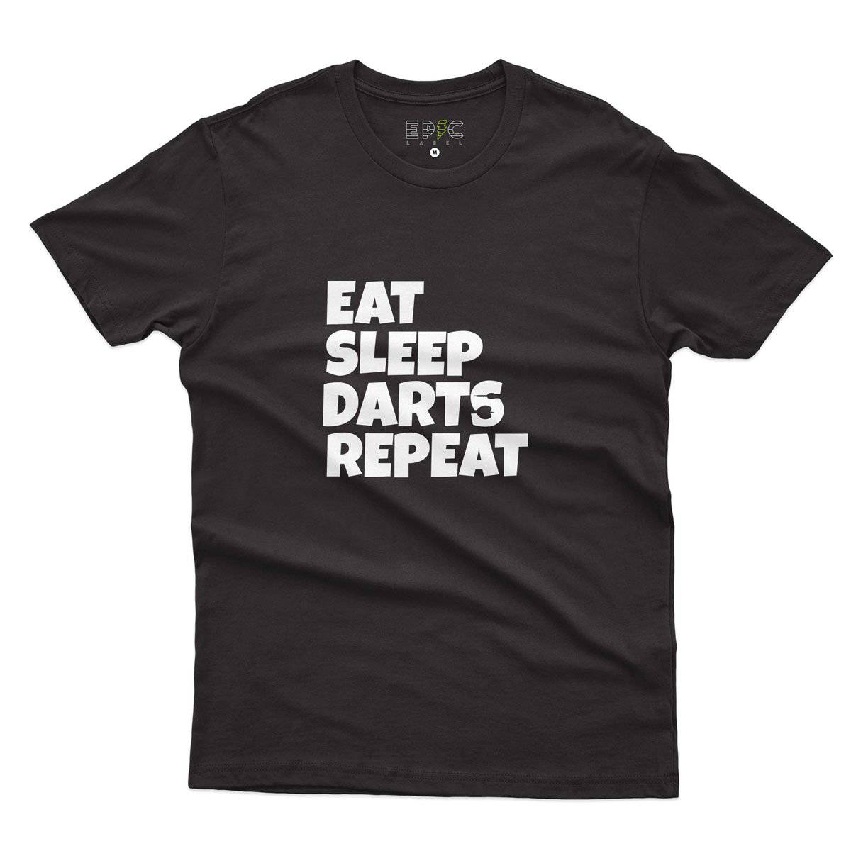 Epic Label Tshirt Eat Sleep Darts Repeat T-Shirt Pour Homme