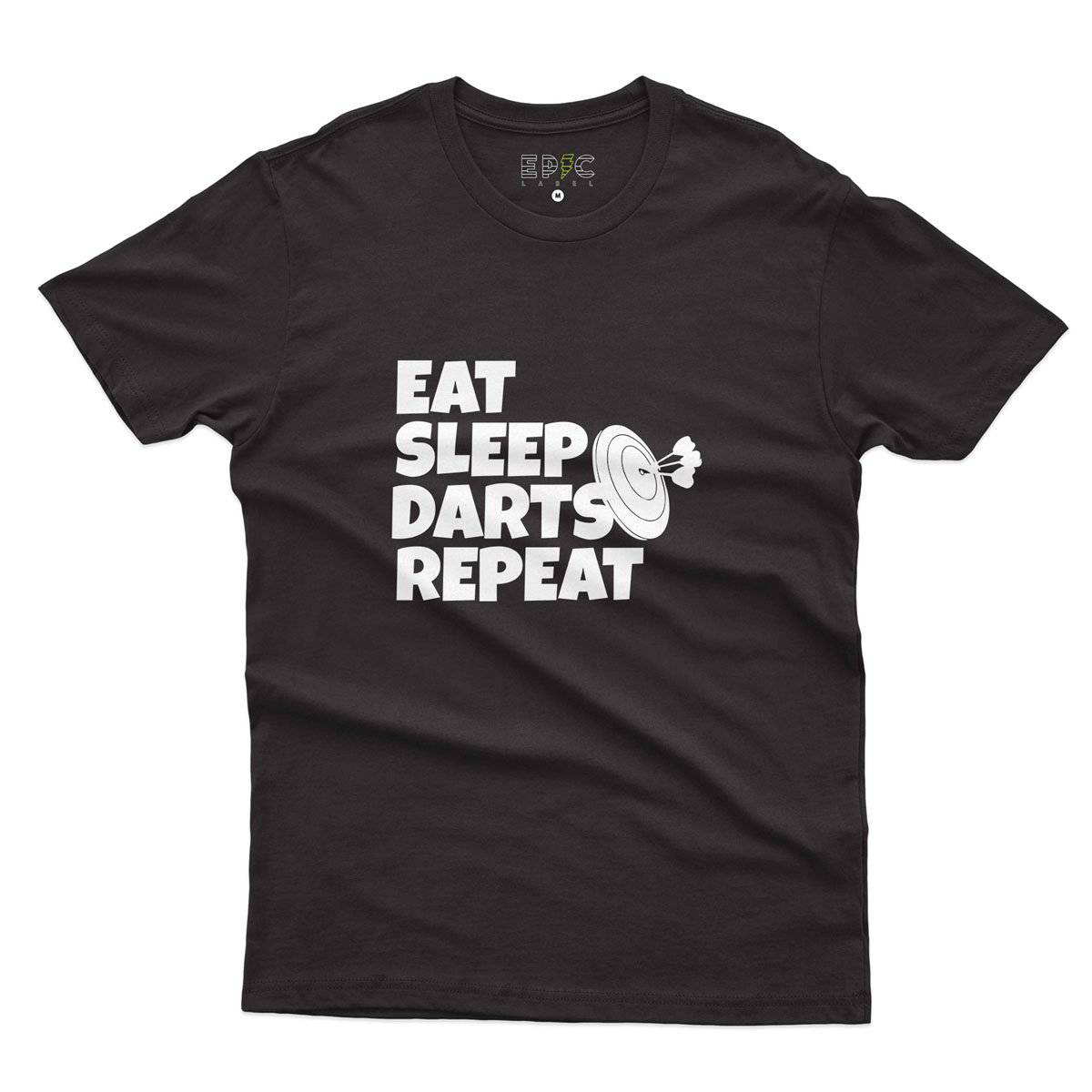 Epic Label Tshirt Eat Sleep Darts Repeat T-Shirt Pour Homme