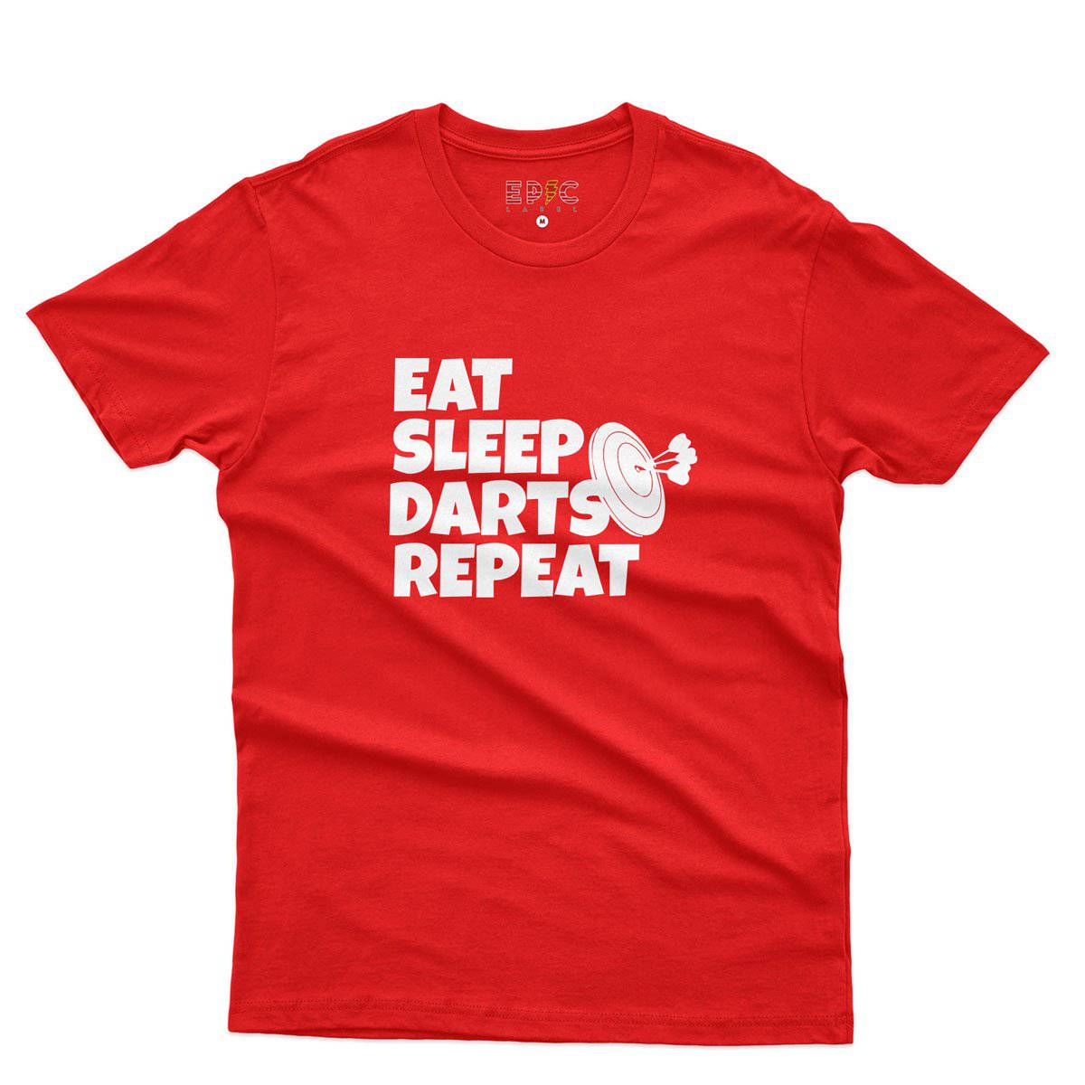 Epic Label Tshirt Eat Sleep Darts Repeat T-Shirt Pour Homme