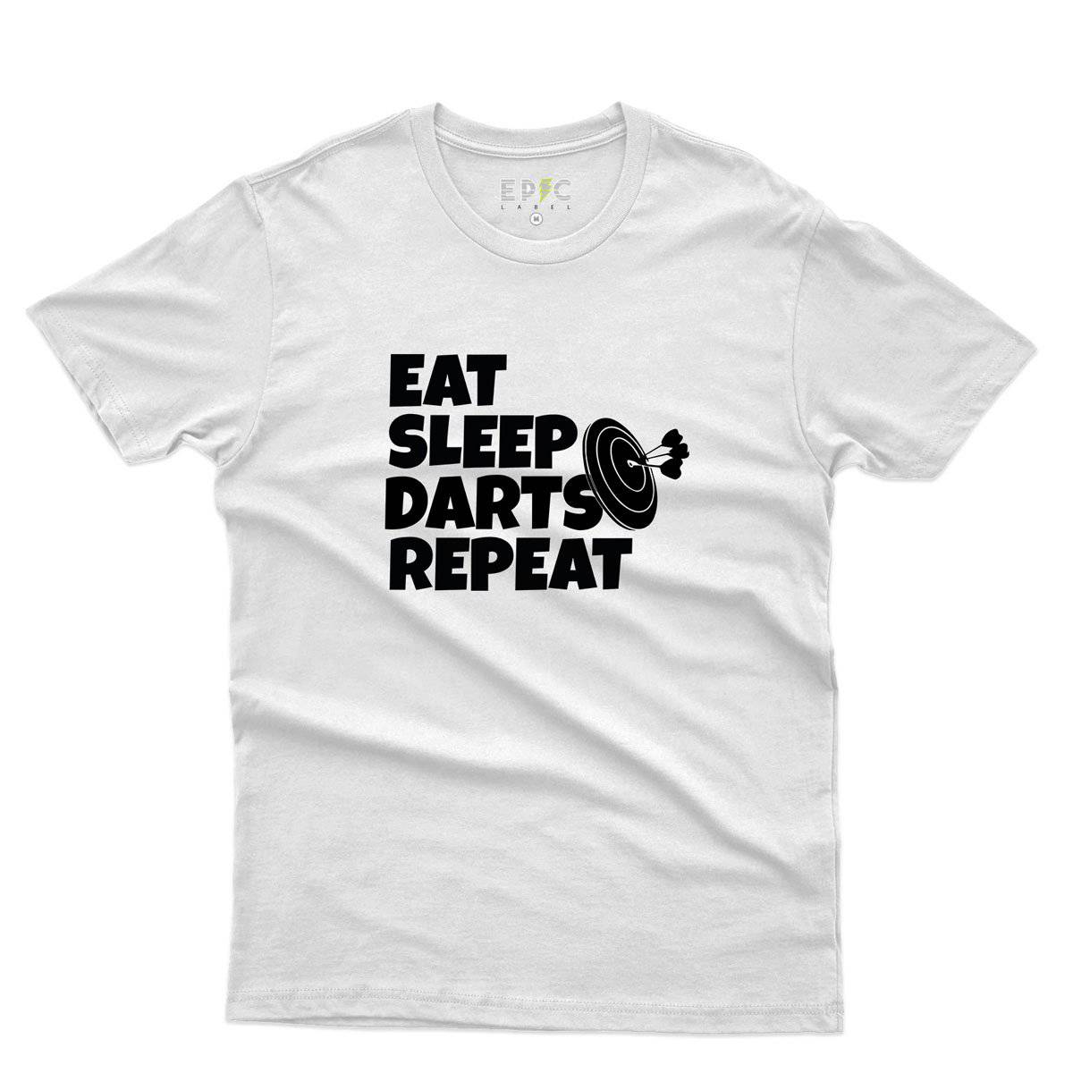 Epic Label Tshirt Eat Sleep Darts Repeat T-Shirt Pour Homme