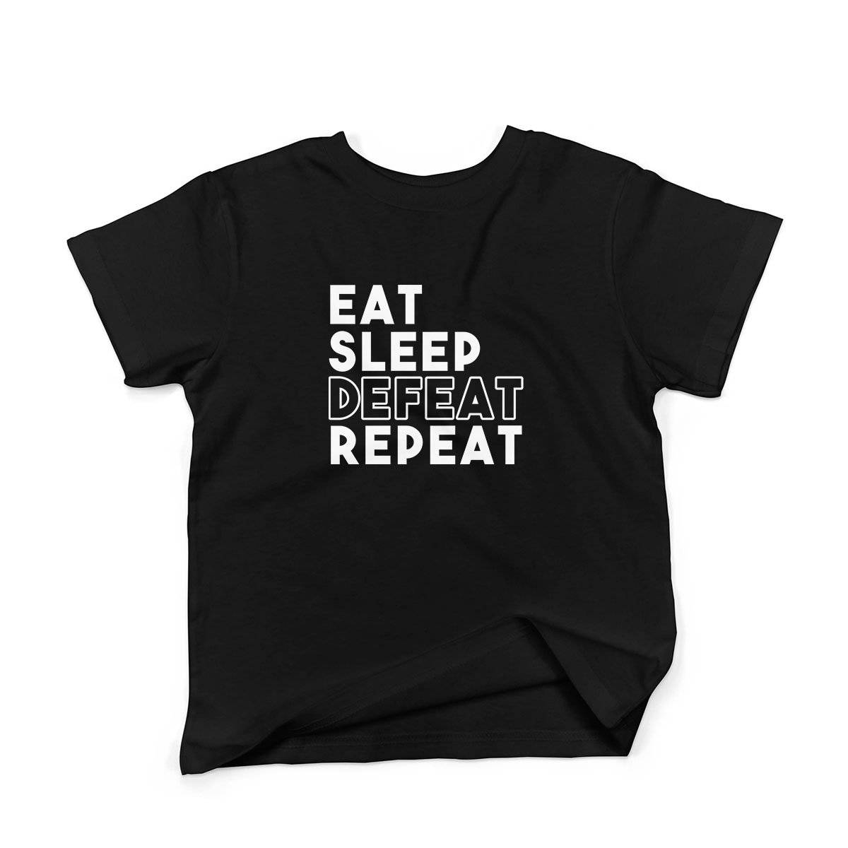Epic Label Tshirt Eat Sleep Defeat Repeat Design T-Shirt Enfant