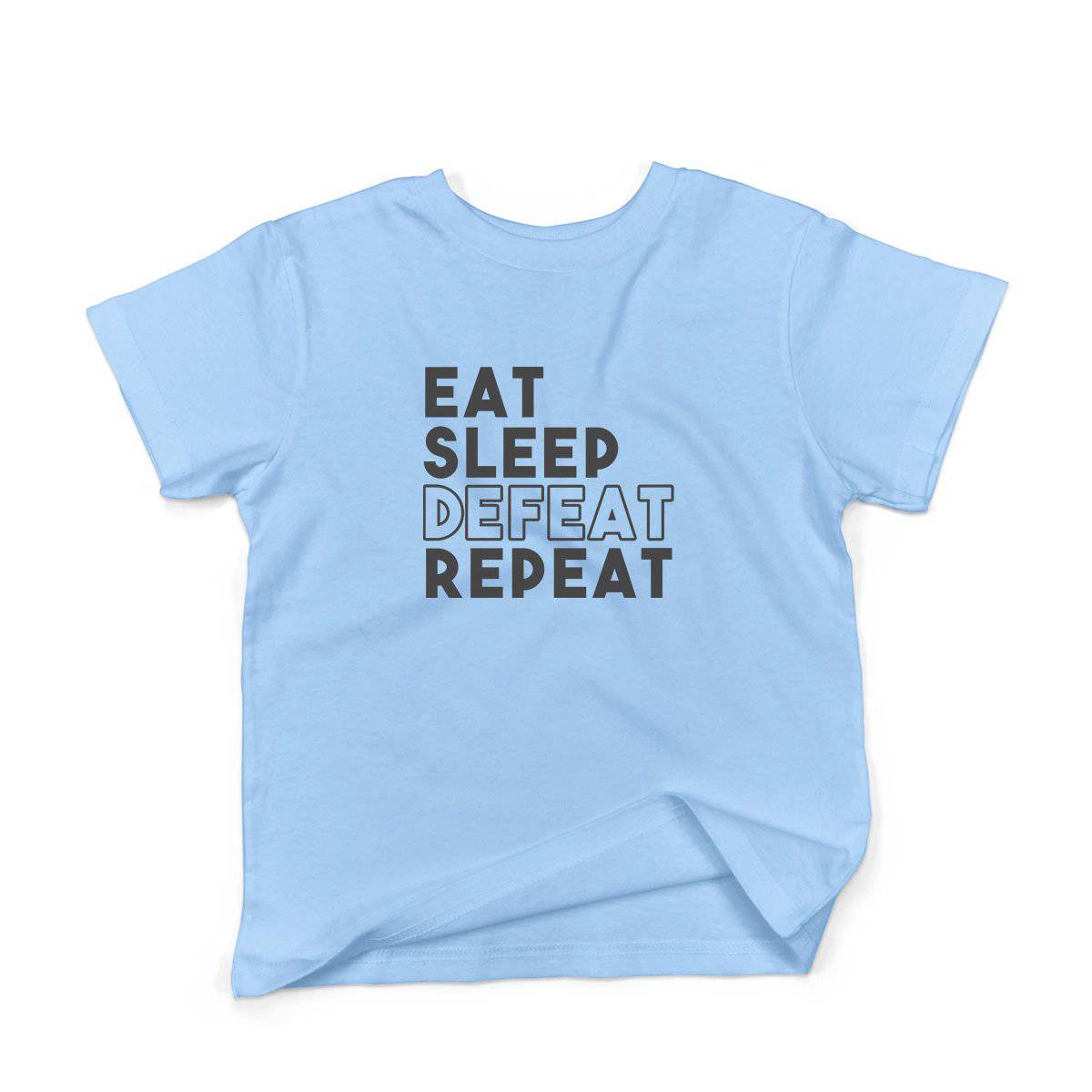 Epic Label Tshirt Eat Sleep Defeat Repeat Design T-Shirt Enfant