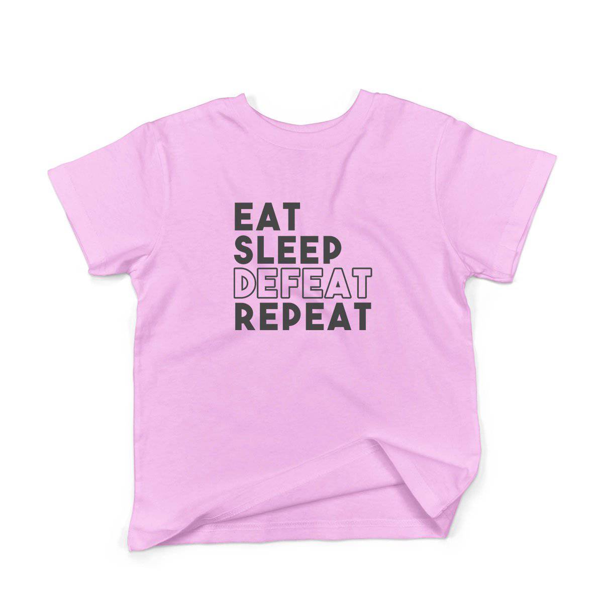 Epic Label Tshirt Eat Sleep Defeat Repeat Design T-Shirt Enfant