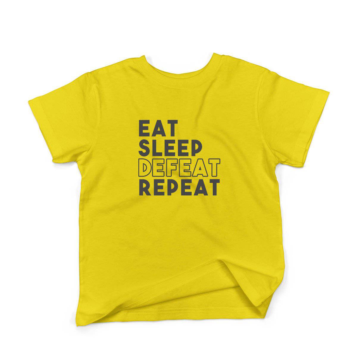 Epic Label Tshirt Eat Sleep Defeat Repeat Design T-Shirt Enfant