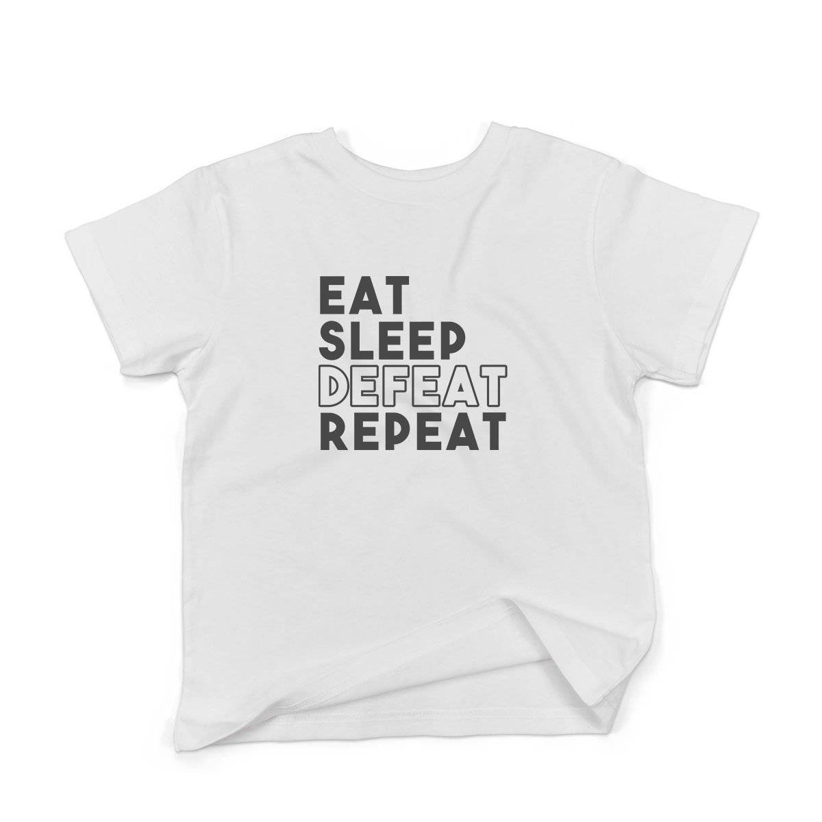 Epic Label Tshirt Eat Sleep Defeat Repeat Design T-Shirt Enfant