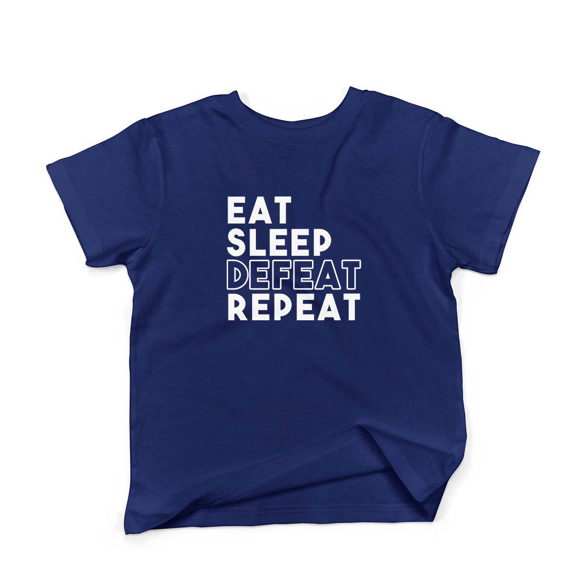 Epic Label Tshirt Eat Sleep Defeat Repeat Design T-Shirt Enfant