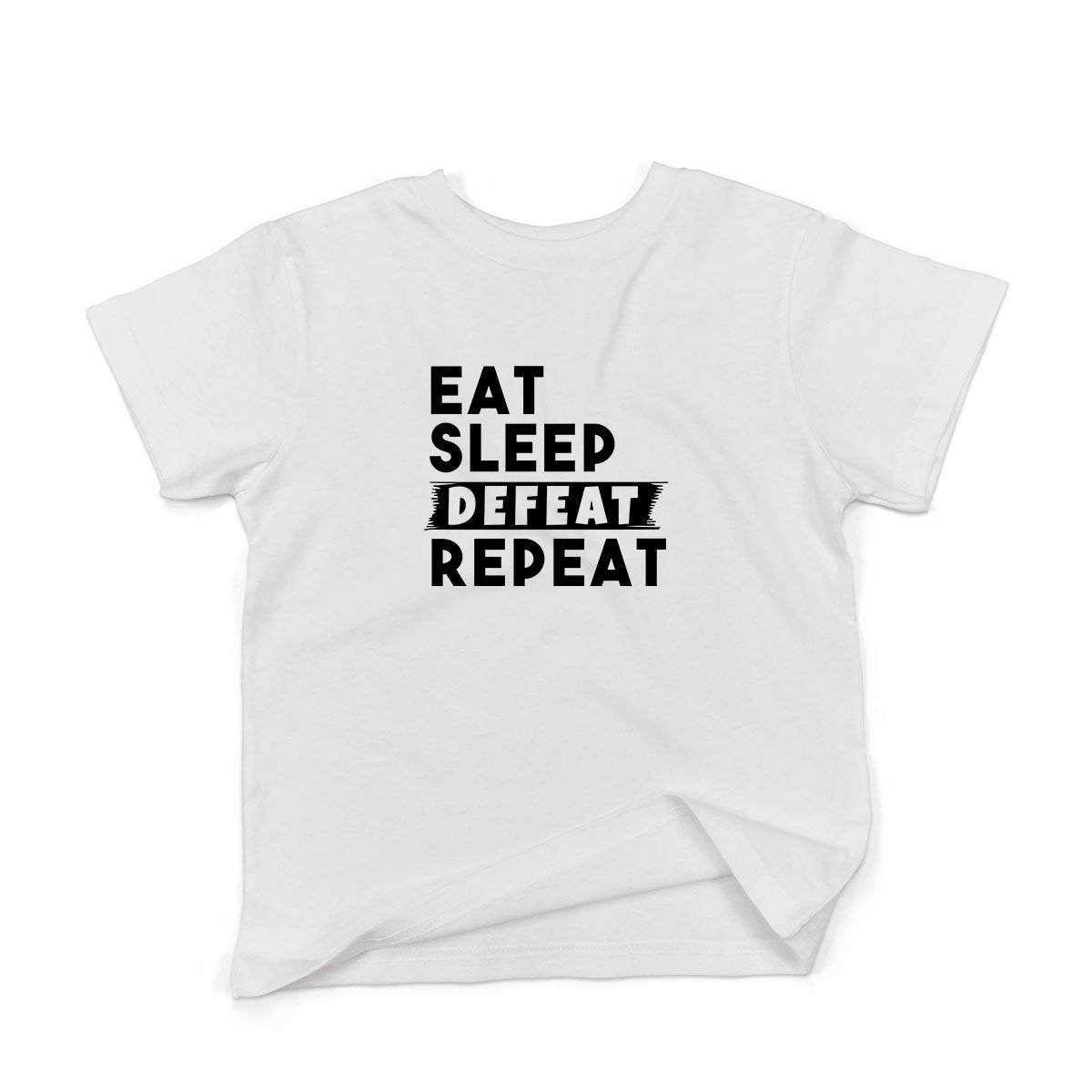 Epic Label Tshirt Eat Sleep Defeat Repeat T-Shirt Enfant