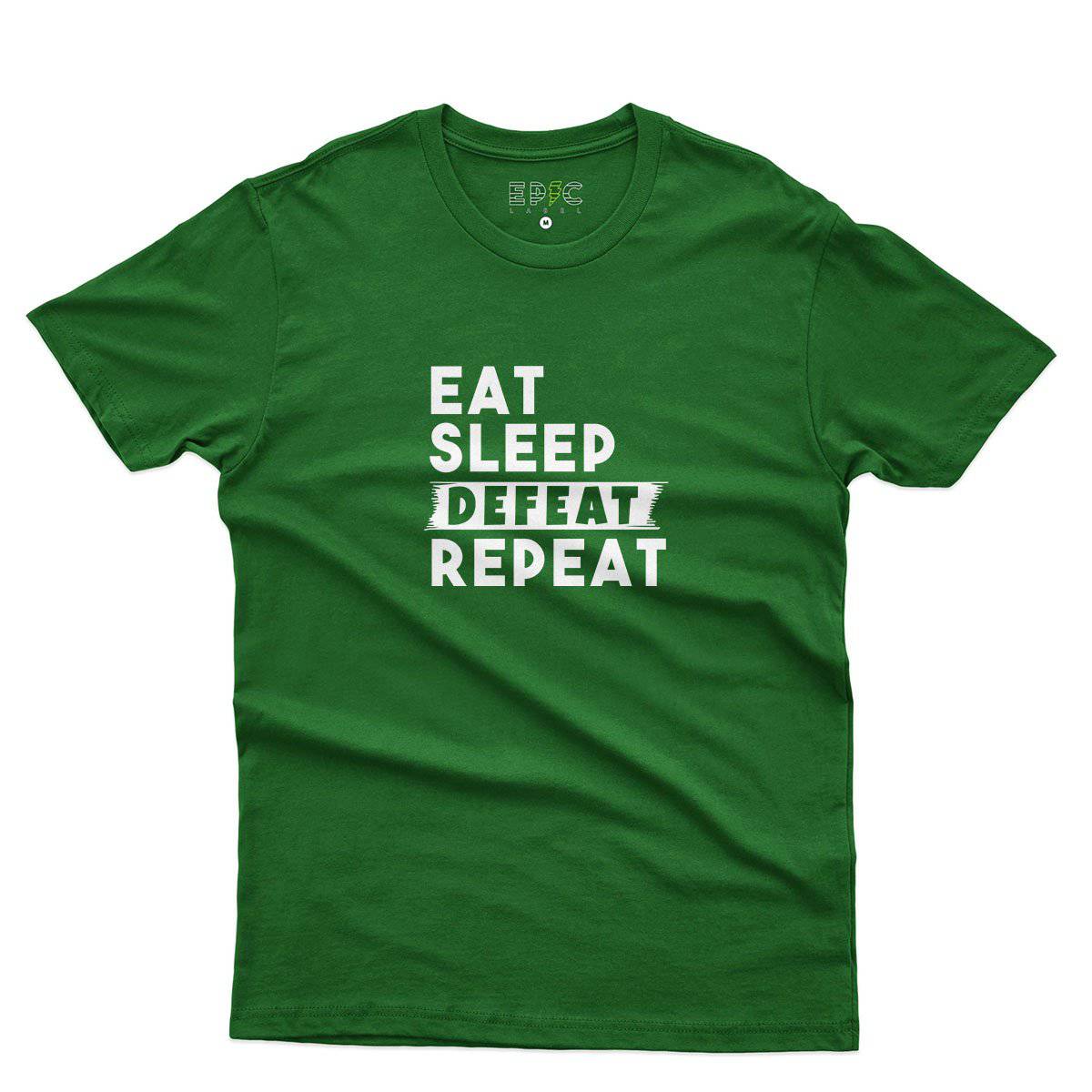 Epic Label Tshirt Eat Sleep Defeat Repeat T-Shirt Pour Homme