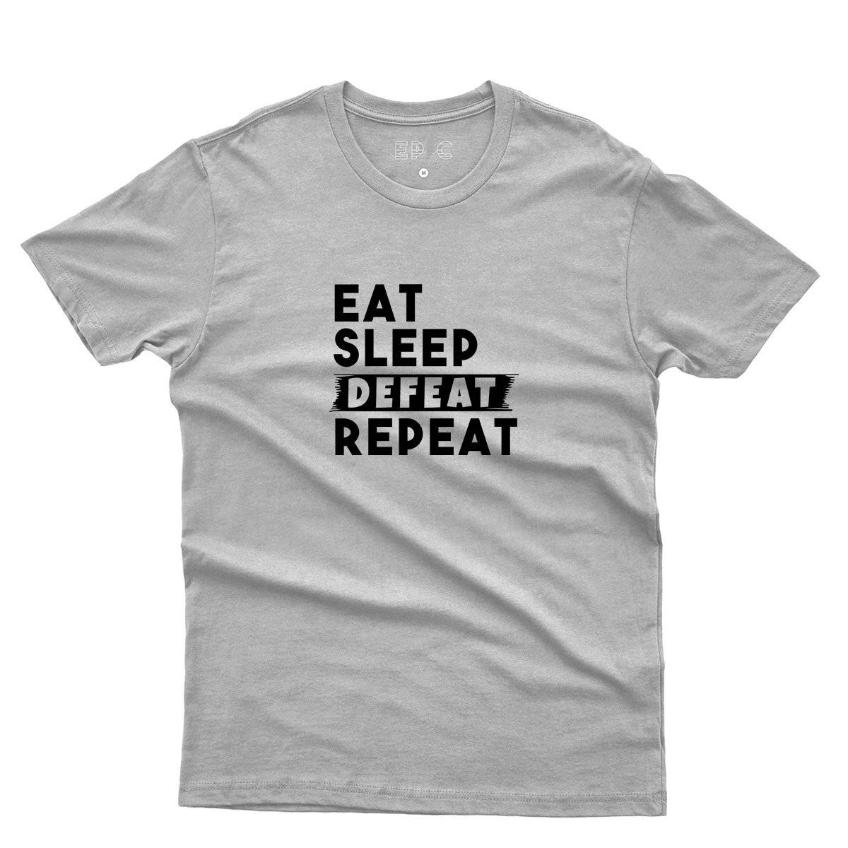 Epic Label Tshirt Eat Sleep Defeat Repeat T-Shirt Pour Homme