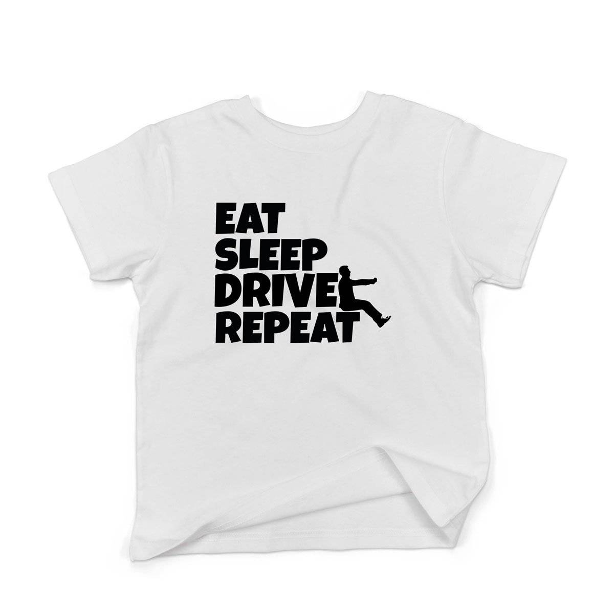 Epic Label Tshirt Eat Sleep Drive Repeat T-Shirt Enfant