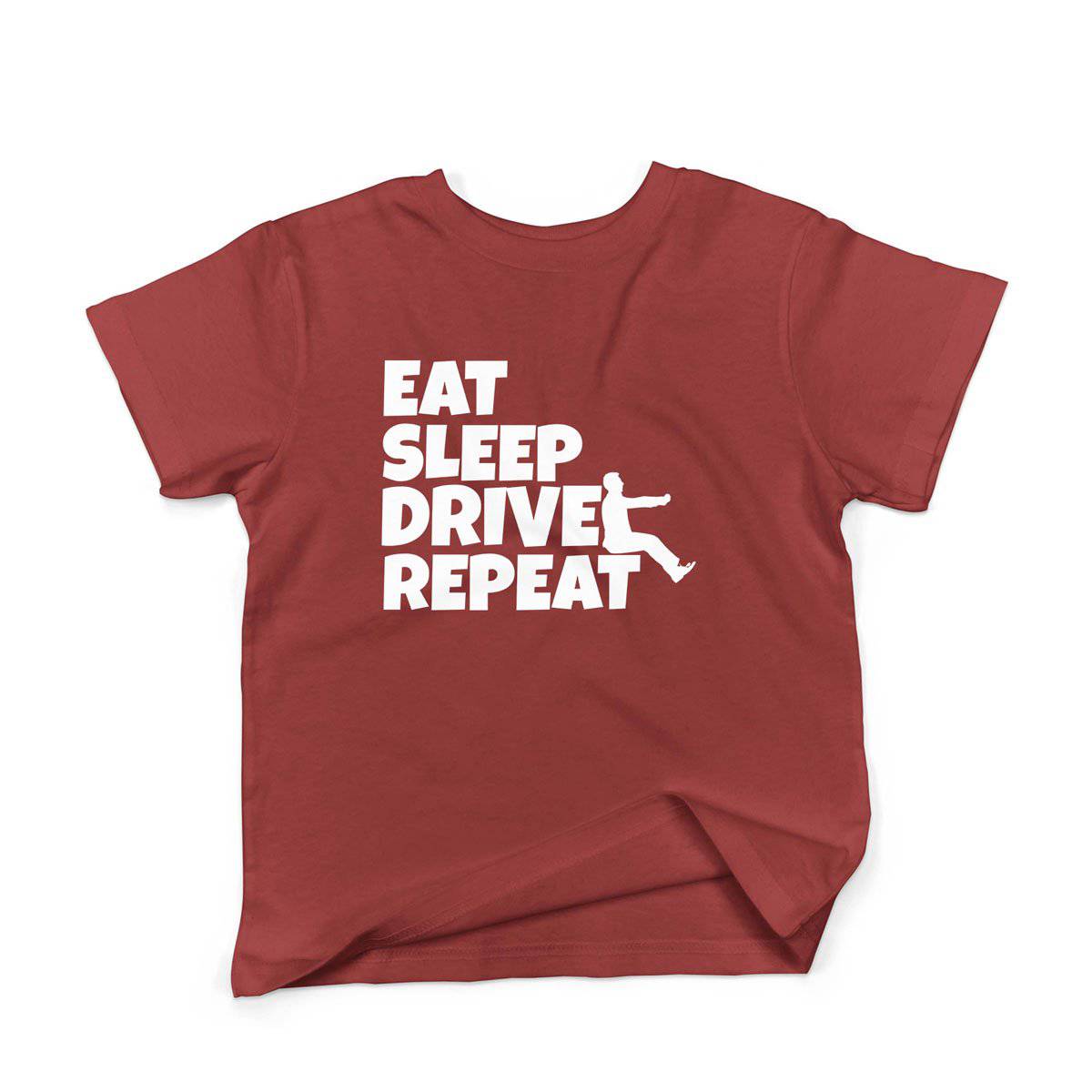Epic Label Tshirt Eat Sleep Drive Repeat T-Shirt Enfant