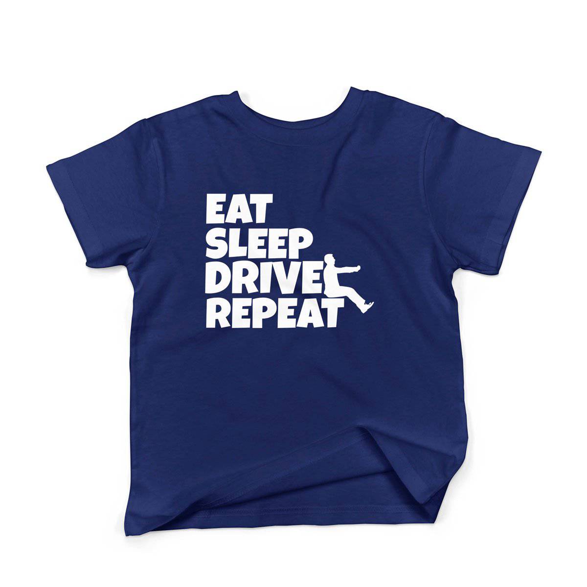 Epic Label Tshirt Eat Sleep Drive Repeat T-Shirt Enfant