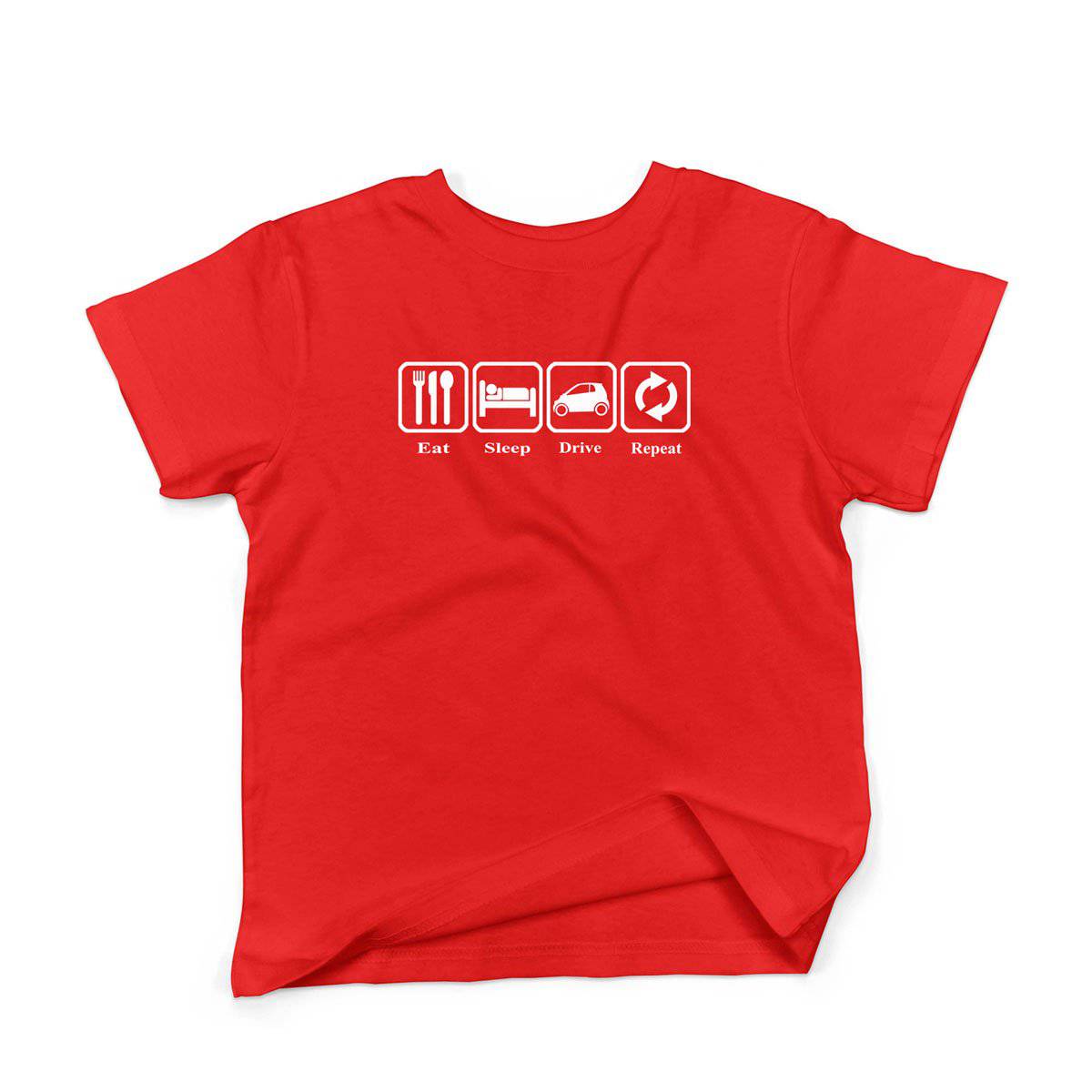 Epic Label Tshirt Eat Sleep Drive Repeat T-Shirt Enfant