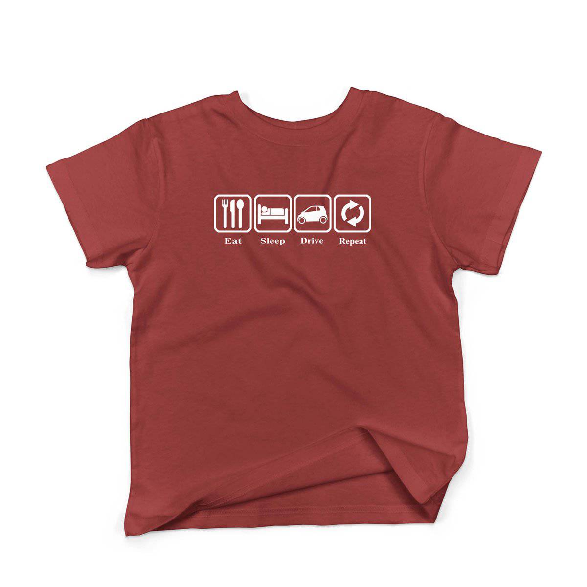 Epic Label Tshirt Eat Sleep Drive Repeat T-Shirt Enfant