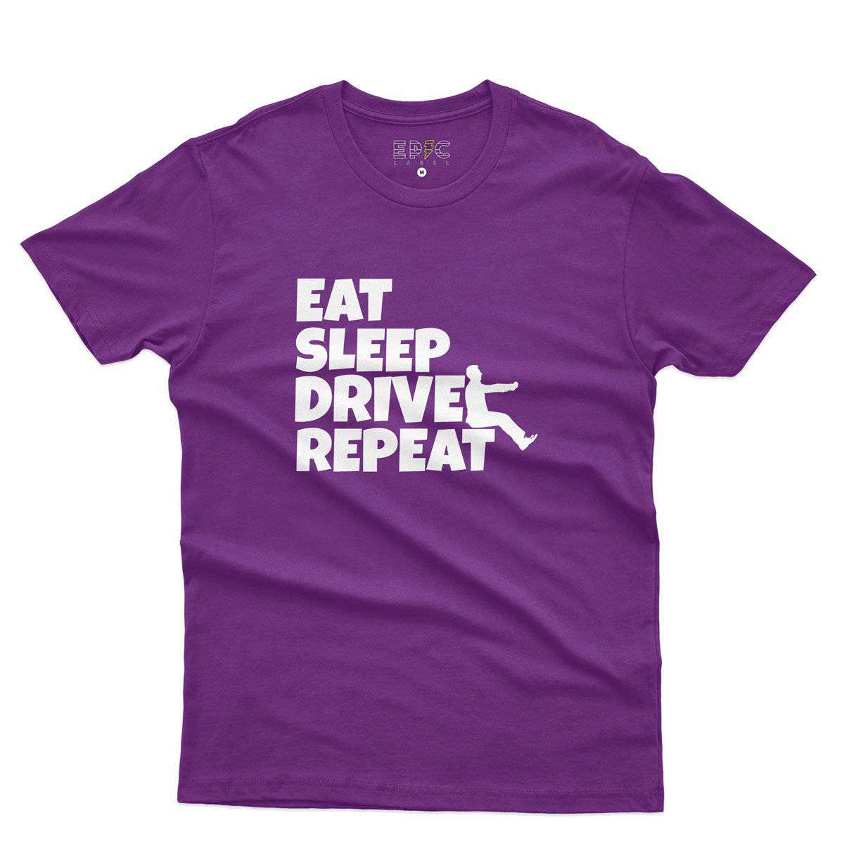 Epic Label Tshirt Eat Sleep Drive Repeat T-Shirt Pour Homme