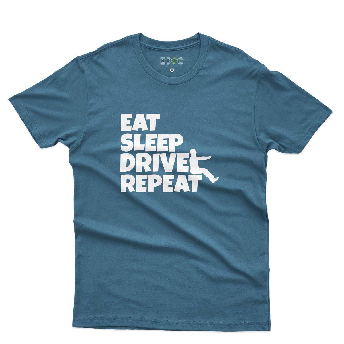 Epic Label Tshirt Eat Sleep Drive Repeat T-Shirt Pour Homme
