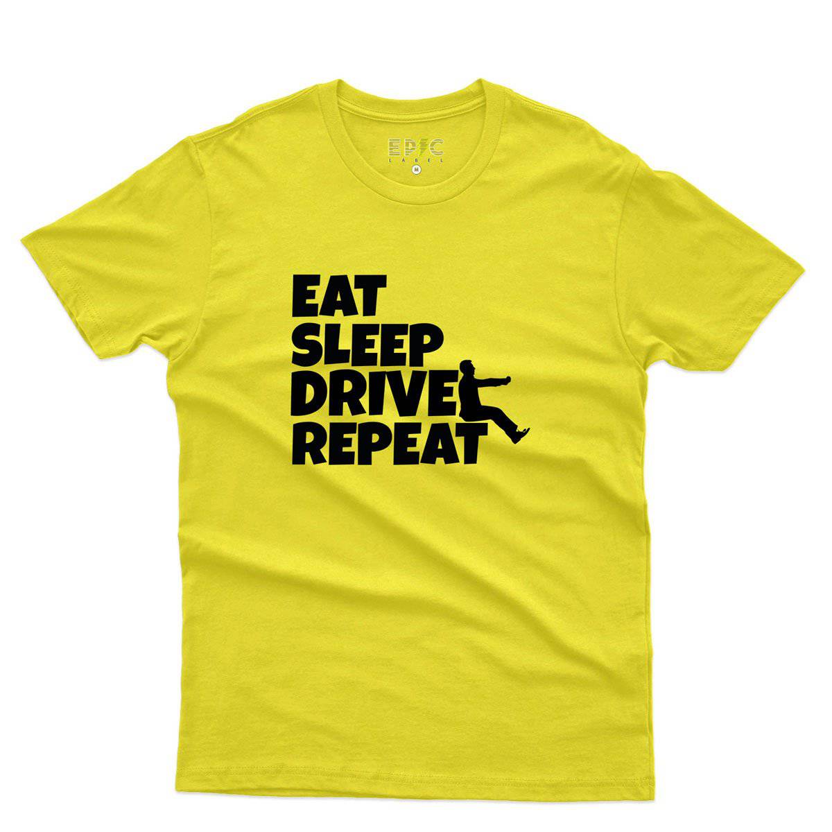 Epic Label Tshirt Eat Sleep Drive Repeat T-Shirt Pour Homme